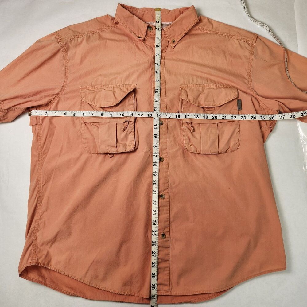 Woolrich Discovery Quest Men's XL Vented Fishing Shirt Dark Salmon - Picture 3 of 7